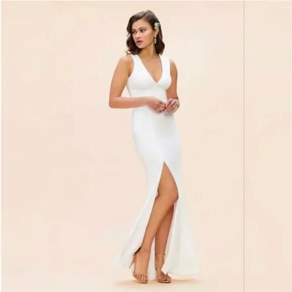 NEW $248 Dress the Population Monroe Side Slit Maxi Dress - Picture 1 of 13